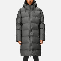 Rains Alta Long Coated Shell Puffer Jacket