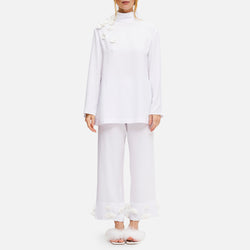 Sleeper The Bloom Black Tie Woven Pyjama Set