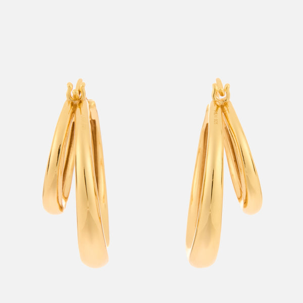 Astrid & Miyu Illusion Dome GoldPlated Hoop Earrings