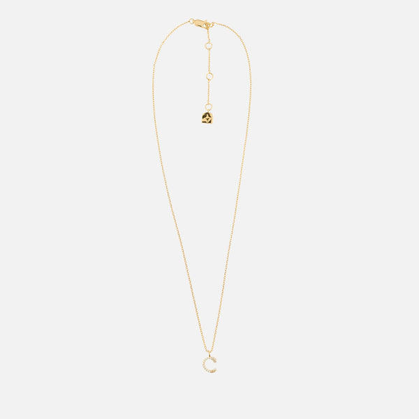 Astrid & Miyu Initial Pavé 18K GoldPlated Necklace