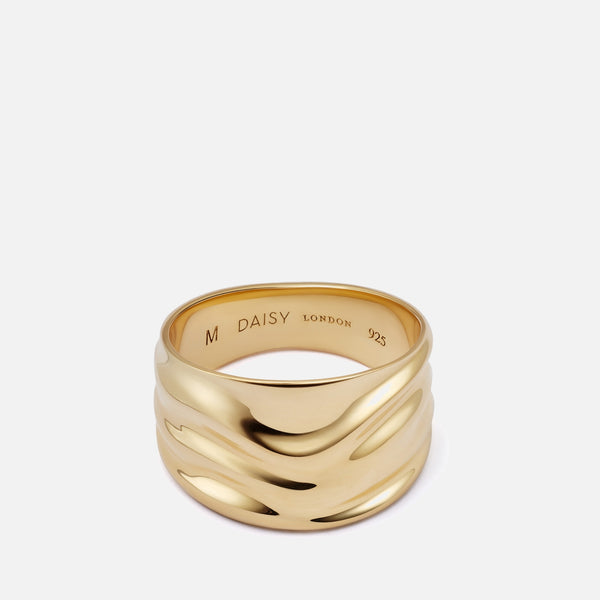 Daisy London X Polly Sayer Chunky Tidal GoldPlated Ring