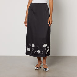 Sister Jane Desert Hearts Satin Midi Skirt