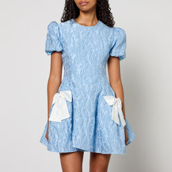 Sister Jane Blue Eyes Jacquard Mini Dress