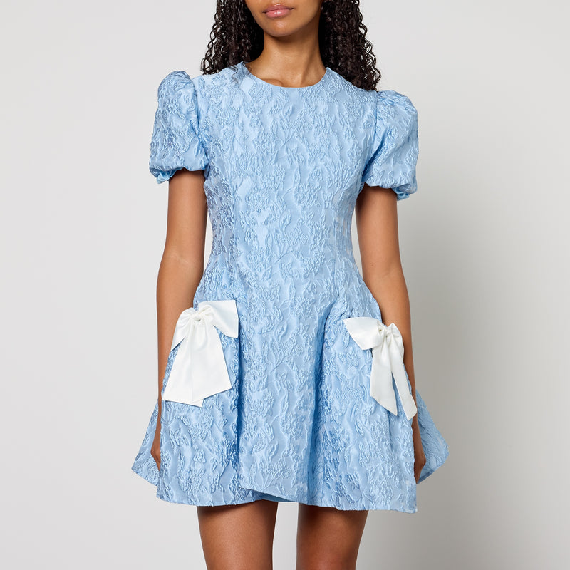 Sister Jane Blue Eyes Jacquard Mini Dress