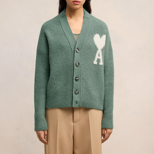 AMI Off White Adc AlpacaBlend Cardigan