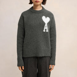 AMI Off White Adc AlpacaBlend Sweater