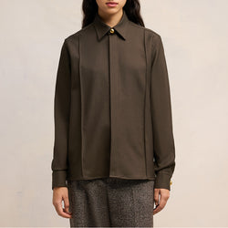 AMI Pintuck Wool Shirt