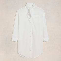 AMI Scarf Collar CottonPoplin Shirt Dress