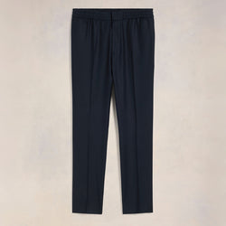 AMI Elasticated Waist Wool Trousers