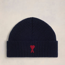 AMI Red ADC Ribbed Wool Beanie