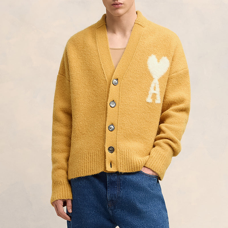 AMI Off White De Coeur AlpacaBlend Cardigan