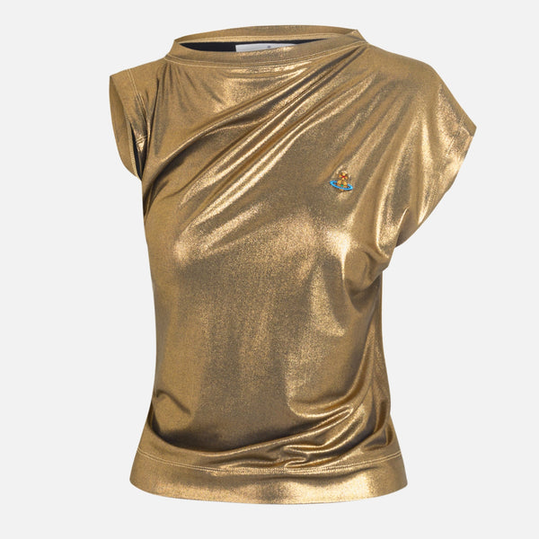 Vivienne Westwood Hebo Metallic Jersey Top