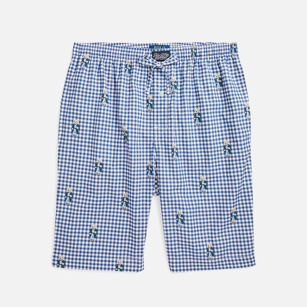 Polo Ralph Lauren Bear Checked Cotton Sleep Shorts