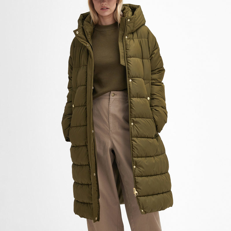 Barbour International Longline Barron Shell Puffer Jacket