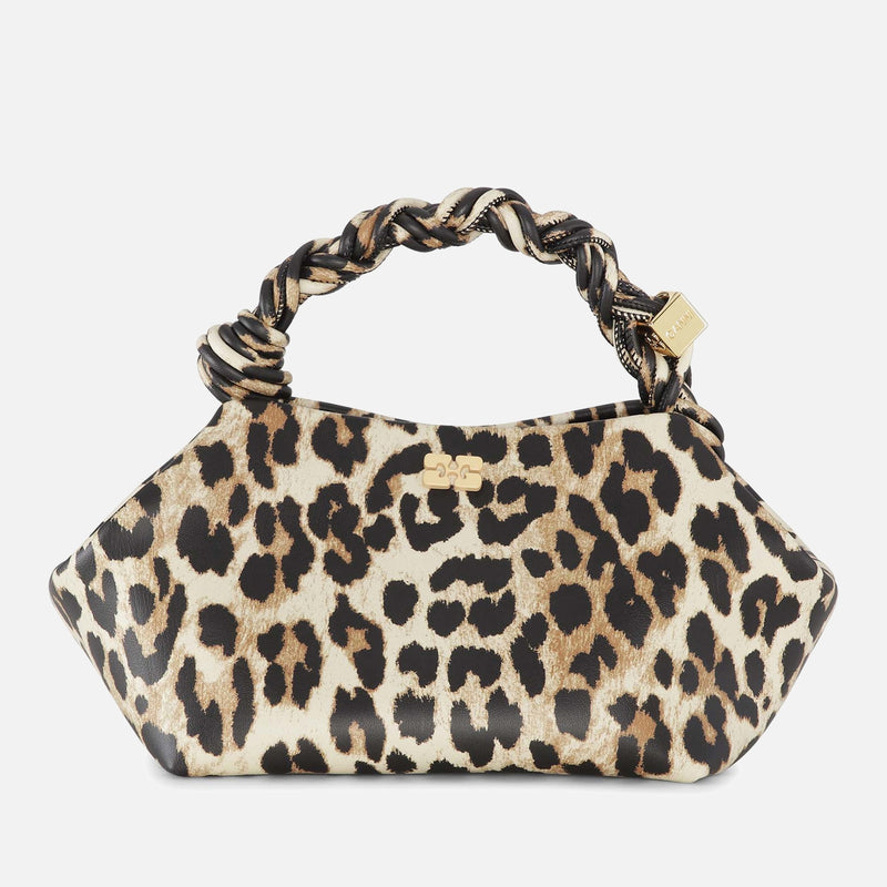 Ganni Small Bou LeopardPrint LeatherBlend Bag