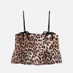 Ganni LeopardJacquard Top