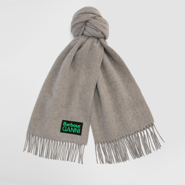 Barbour x GANNI Wool Fringe Scarf