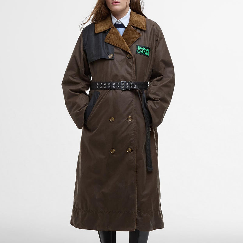 Barbour x GANNI WaxedCotton Trench Coat