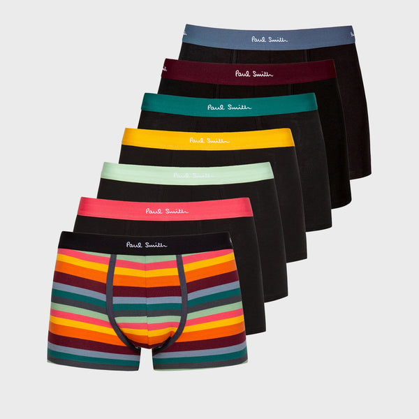 PS Paul Smith Men's 7 Pack Trunk Boxer Shorts Multi Waistband