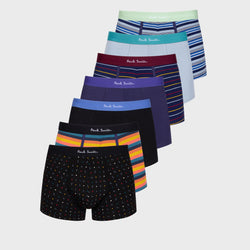 PS Paul Smith Men's 7 Pack Trunk Boxer Shorts Multi Patterns