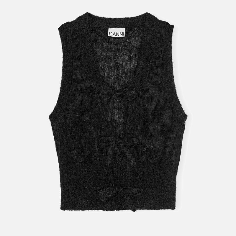 Ganni MohairBlend Vest Black