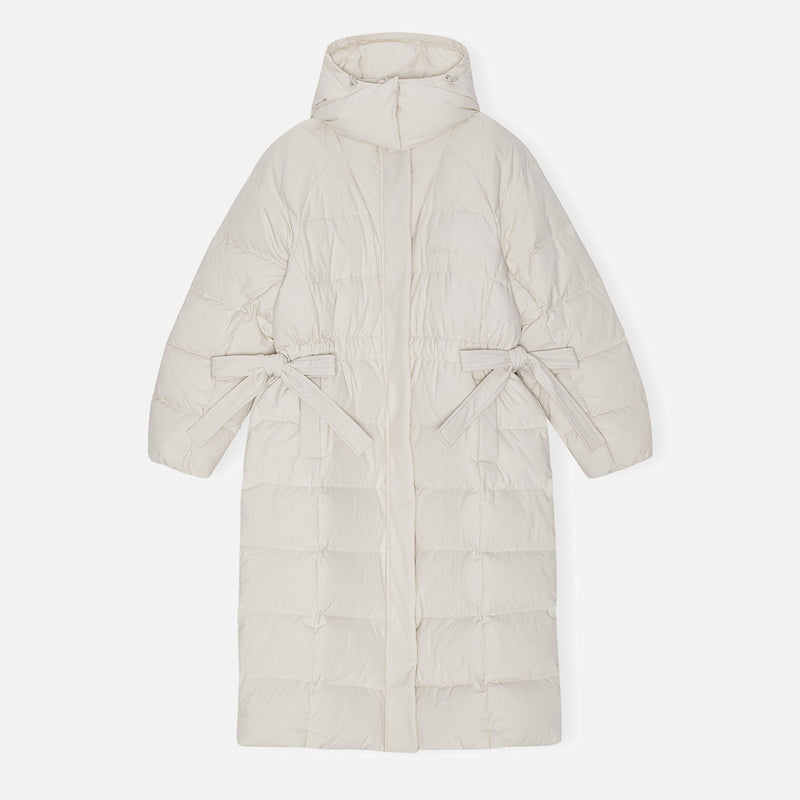 Ganni Tech Seersucker Puffer Coat