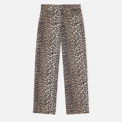 Ganni LeopardPrint Izey Denim Jeans