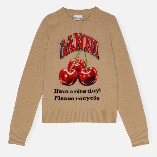 Ganni Graphic WoolBlend Jacquard Jumper