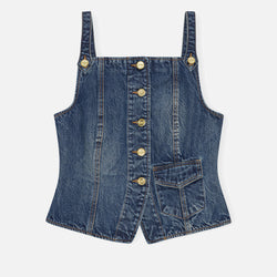 Ganni Washed Denim Top