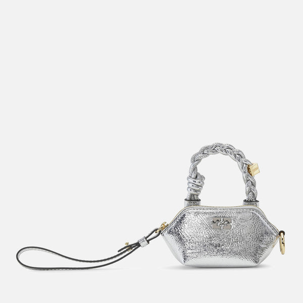 Ganni Metallic LeatherBlend Nano Bou Bag