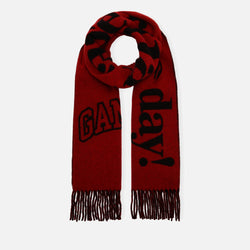 Ganni Recycled WoolBlend Jacquard Knit Scarf