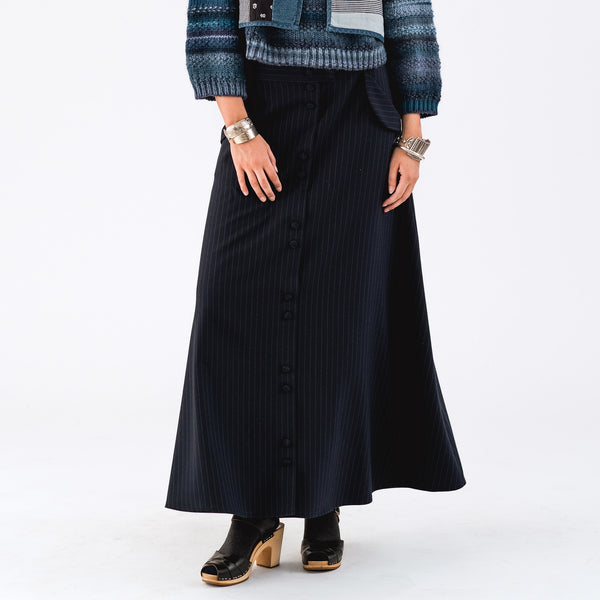 Lollys Laundry Eden Pinstriped Woven Maxi Skirt