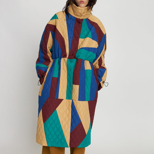 Stella Nova Women's Patchwork Coat Multicolour