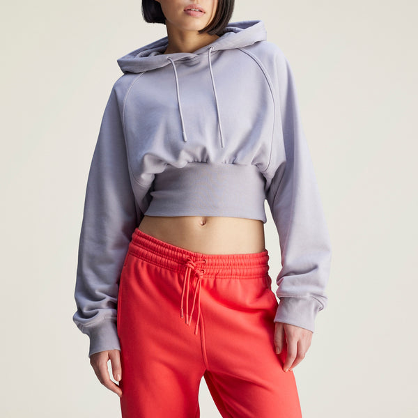 Adidas X Stella McCartney Cropped CottonJersey Hoodie