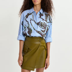 Essentiel Antwerp Woman's Godsend Embellished Shirt Blue Monday