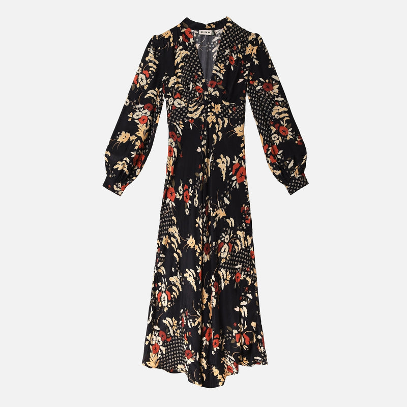 RIXO Trula FloralPrint Crepe Dress