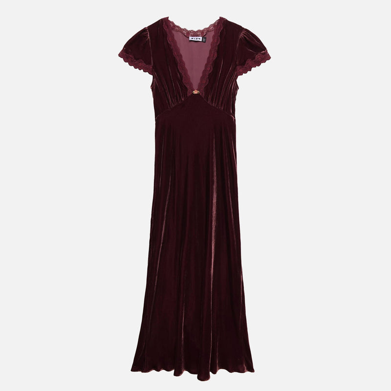 RIXO Clarice Velour BiasCut Dress