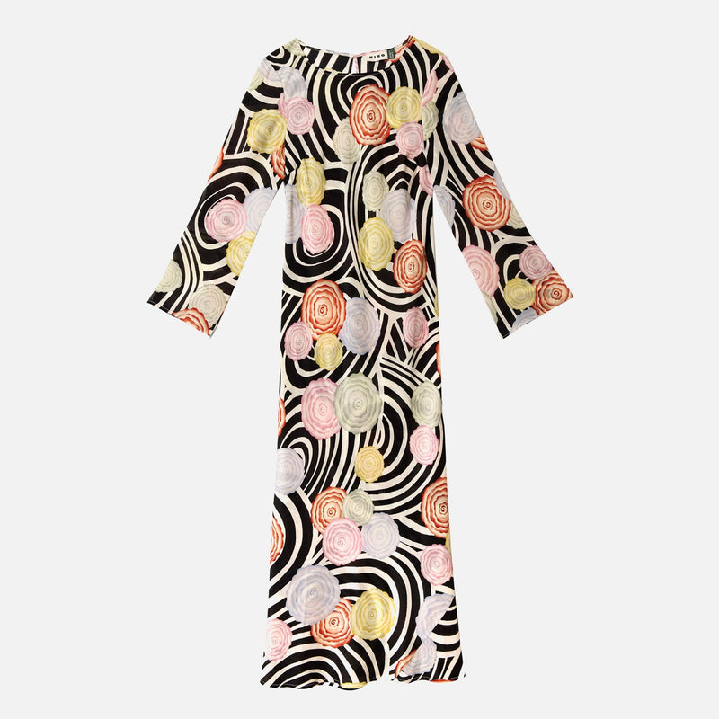 RIXO Alondra Patterned Silk Crepe De Chine Dress