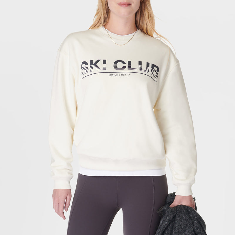 Sweaty Betty Women's Ski Club Sweatshirt Studio White