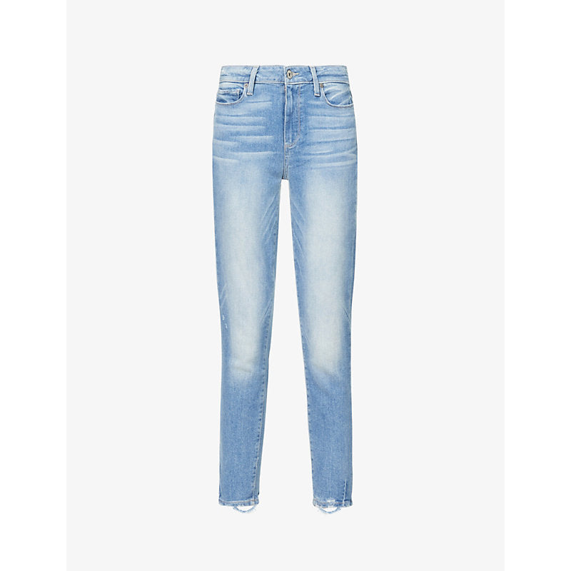  Paige Hoxton frayed-hem ultra-skinny high-rise jeans