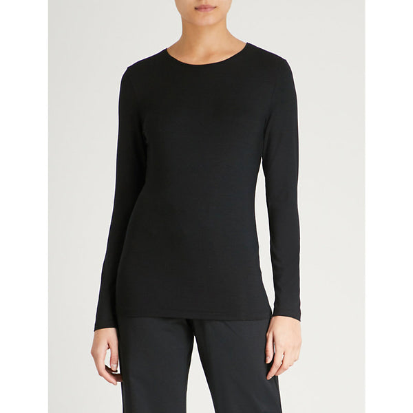  Hanro Soft Touch long-sleeved stretch-jersey top