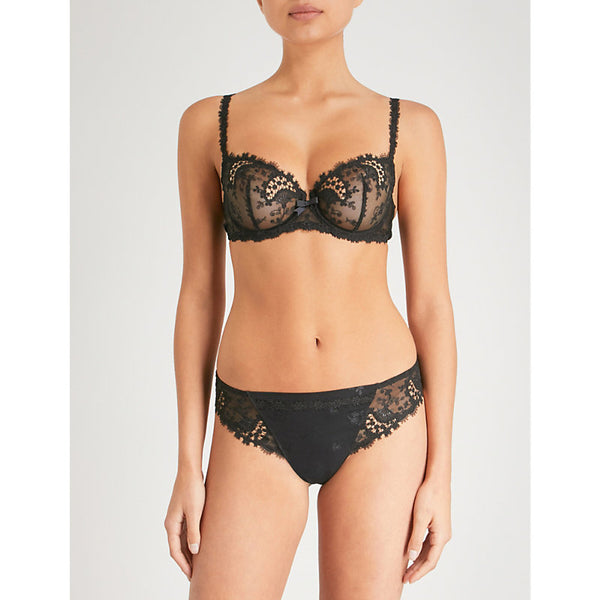  Simone Perele Wish stretch-tulle and lace underwired half-cup bra