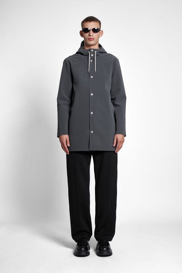 Stutterheim Stockholm Matte Raincoat Charcoal