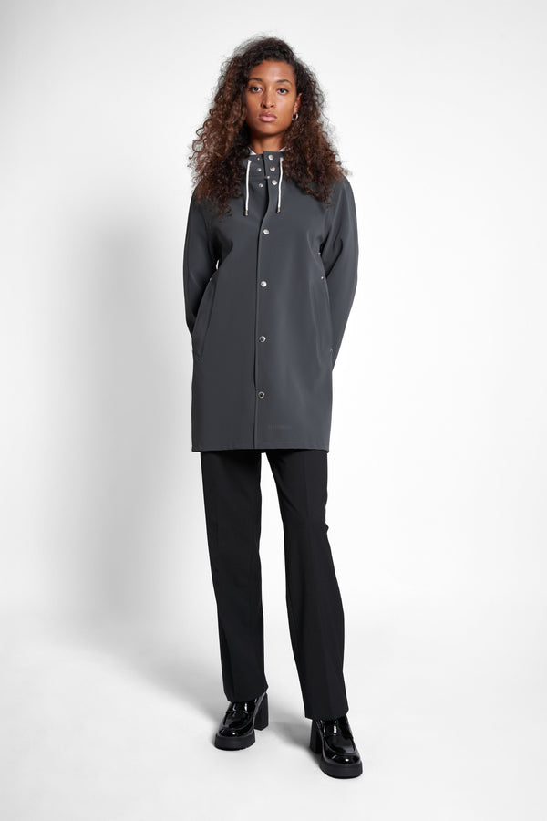 Stutterheim Stockholm Matte Raincoat Charcoal