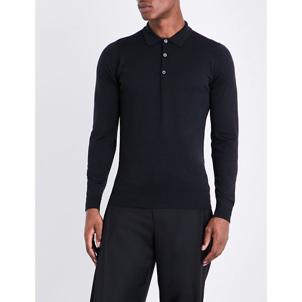  John Smedley Belper knitted polo jumper