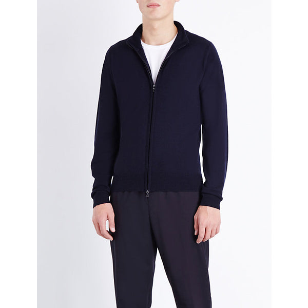  John Smedley Zipped merino wool cardigan