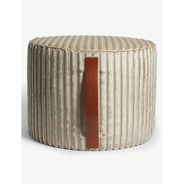 Missoni Home Coomba velvet cylindrical pouf 30cm