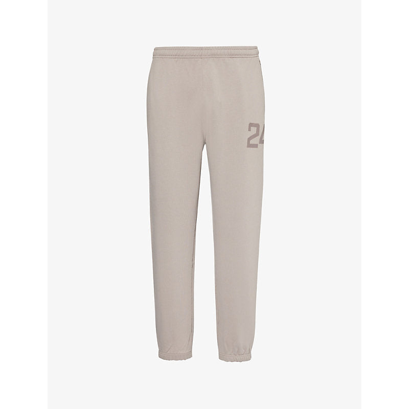 247 By Represent Brand-print tapered-leg stretch-woven jogging bottoms