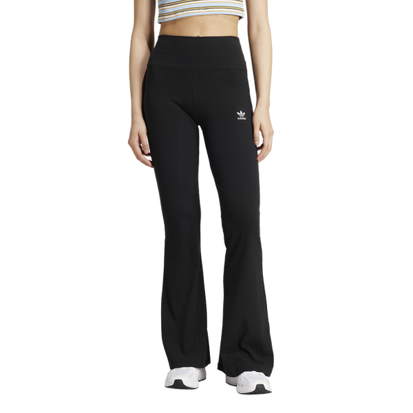 Adidas Essentials Rib Flared Leggings Leggings Cotton Jersey Black
