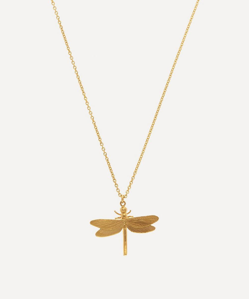 Alex Monroe Gold-Plated Dragonfly Pendant Necklace